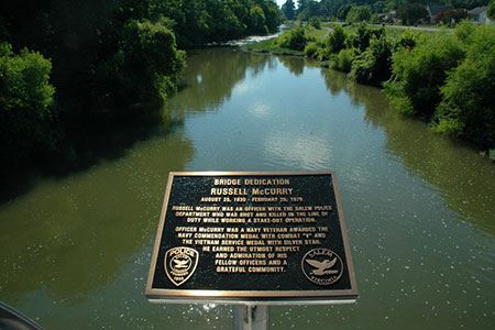 The bridge on Colorado Street is named in memory of Patrolman McCurry.