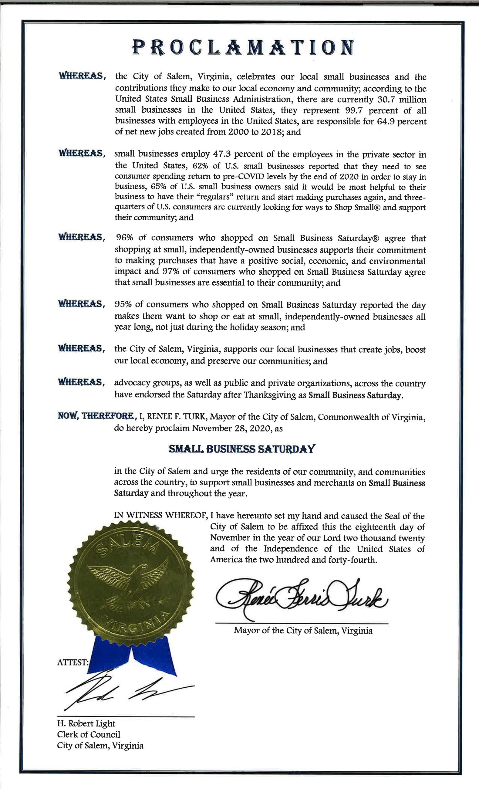 Small Business Saturday 2020